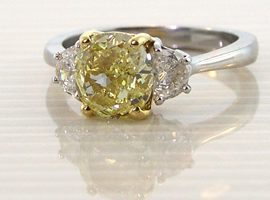 Style# 1292-004 Cushion Fancy Intense Yellow
